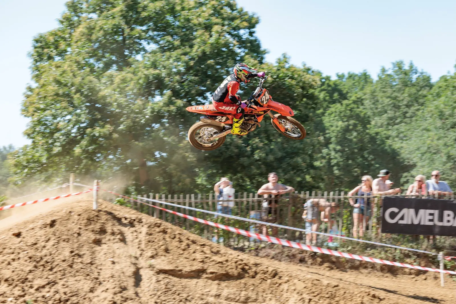 Liam Garland racing in the British Championship MX2 during the 2026 season