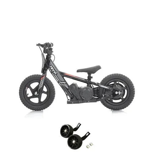 Revvi 12" Electric Bike & Stabilisers Bundle - Black