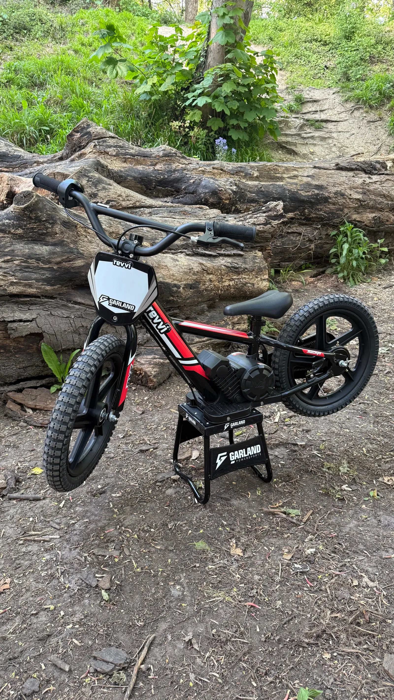 Child riding a 16-inch electric balance bike