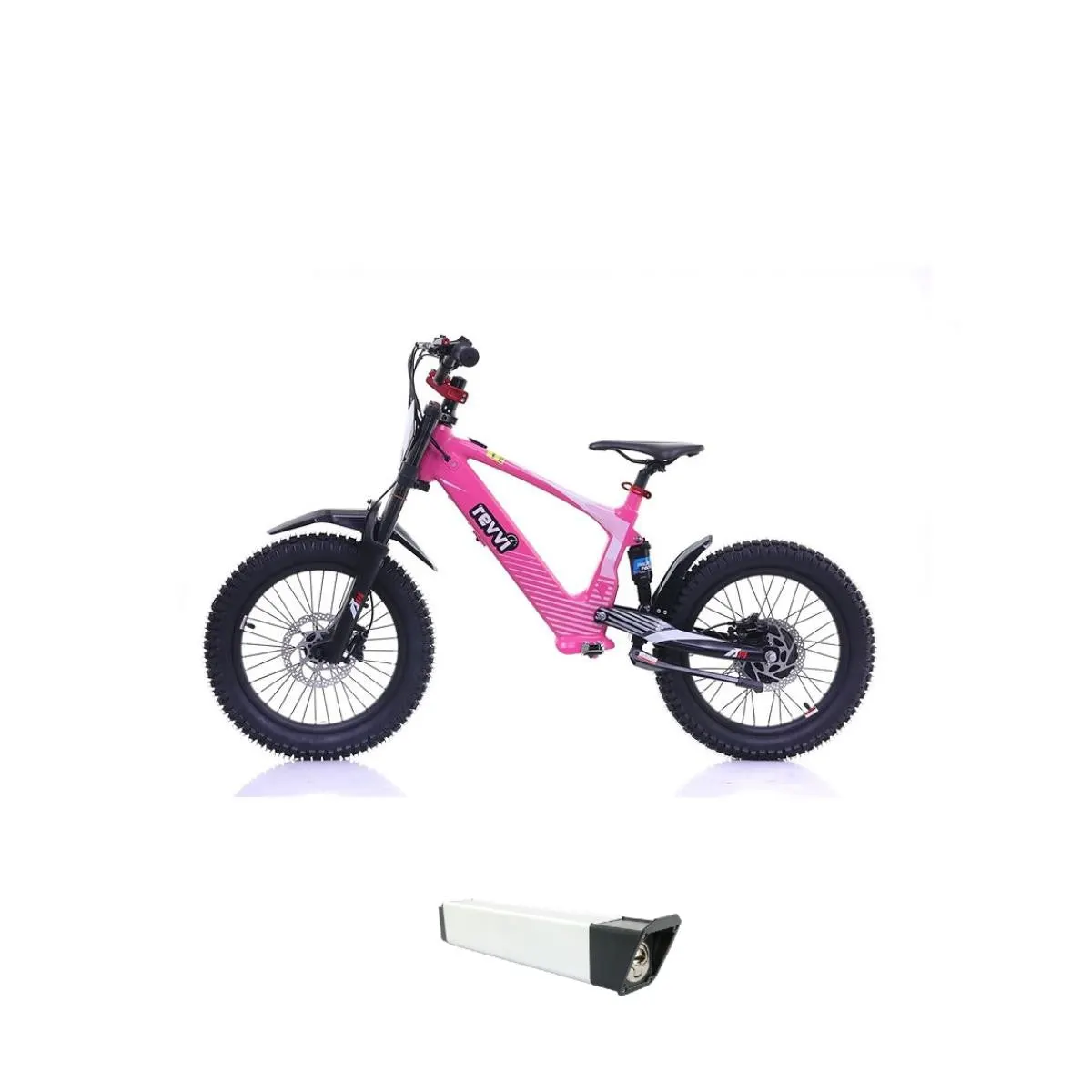 Revvi 18 Electric Bike + Spare Battery Bundle – Pink