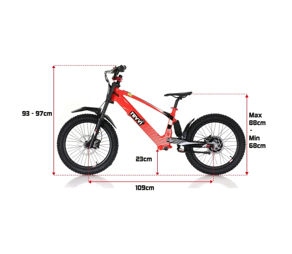 Dimensions of the Revvi 20 Electric Bike + Spare Battery Bundle